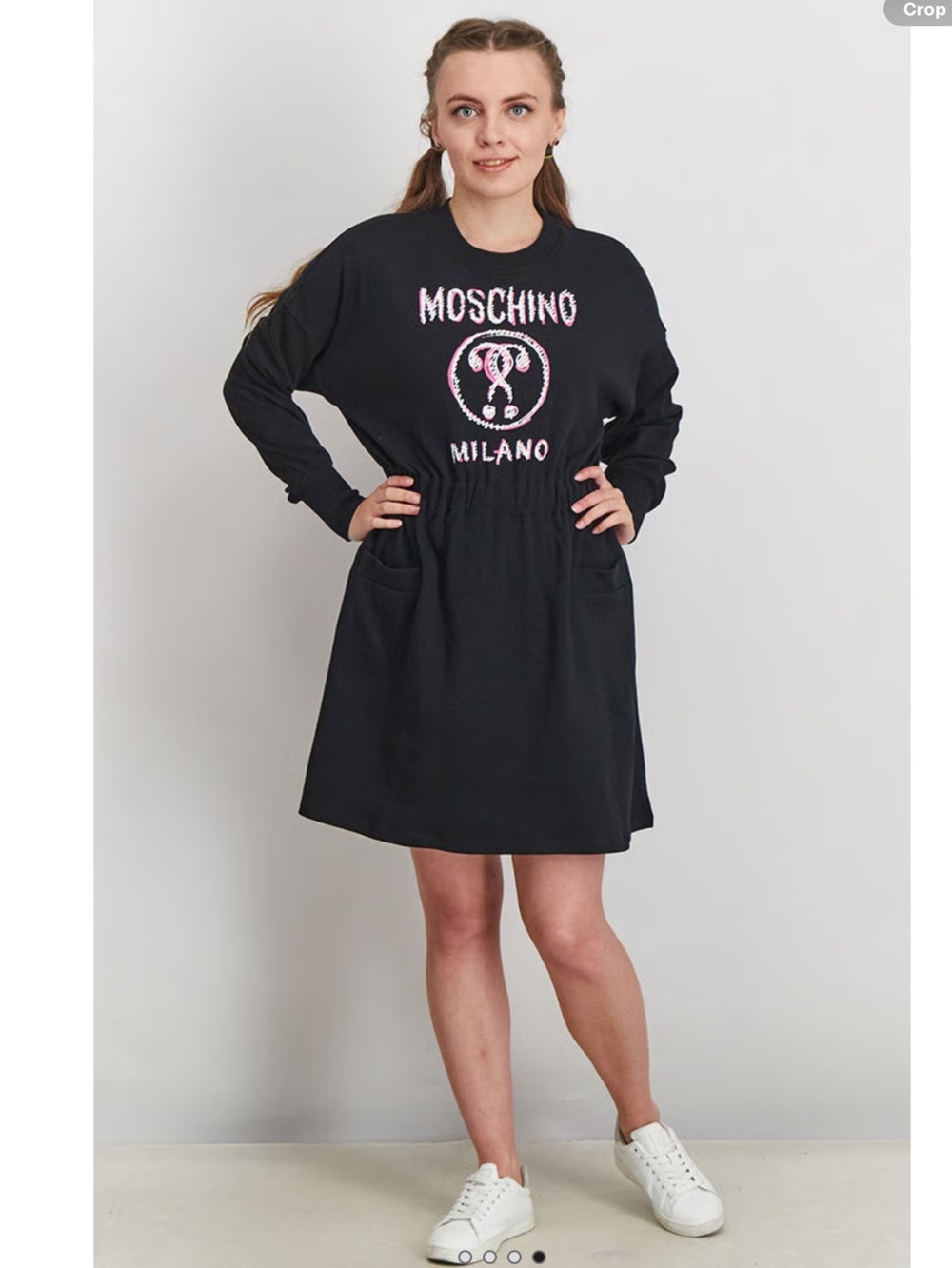 Moschino black and white sweatshirt dress